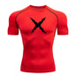 Men Scar Print Compression Shirt Quick Dry Athletic Baselayer