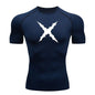 Men Scar Print Compression Shirt Quick Dry Athletic Baselayer