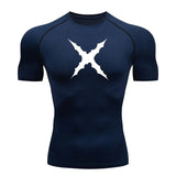 Men Scar Print Compression Shirt Quick Dry Athletic Baselayer