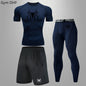 Spider Men's Tracksuit Compression Sport Suit Gym Fitness Clothes Running Jogging Sport Wear Training Exercise Workout Rashgard