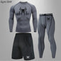 Spider Men's Tracksuit Compression Sport Suit Gym Fitness Clothes Running Jogging Sport Wear Training Exercise Workout Rashgard