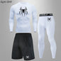 Spider Men's Tracksuit Compression Sport Suit Gym Fitness Clothes Running Jogging Sport Wear Training Exercise Workout Rashgard