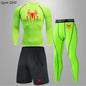 Spider Men's Tracksuit Compression Sport Suit Gym Fitness Clothes Running Jogging Sport Wear Training Exercise Workout Rashgard