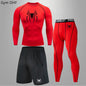 Spider Men's Tracksuit Compression Sport Suit Gym Fitness Clothes Running Jogging Sport Wear Training Exercise Workout Rashgard