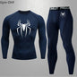 Spider Men's Tracksuit Compression Sport Suit Gym Fitness Clothes Running Jogging Sport Wear Training Exercise Workout Rashgard
