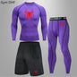 Spider Men's Tracksuit Compression Sport Suit Gym Fitness Clothes Running Jogging Sport Wear Training Exercise Workout Rashgard