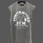 Summer Cotton Men's Washed Cotton Tank Tops Muscle Gym Sleeveless Workout T Shirts Running Vest Beach Loose Tees Y2k Clothes