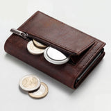 Vintage Stitch Leather Wallet.